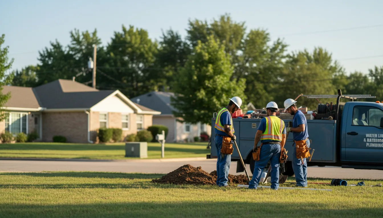 Residential water line and bathroom plumbing service in Hubert, NC